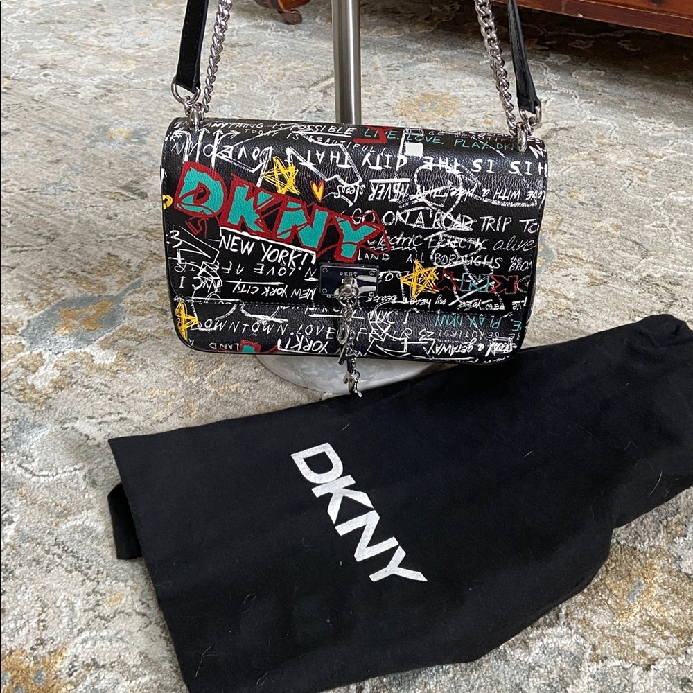 DKNY Red and Black Urban Crossbody Bag